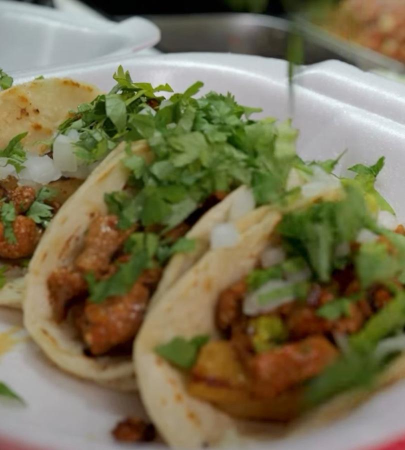 Al pastor tacos at Los Antojitos