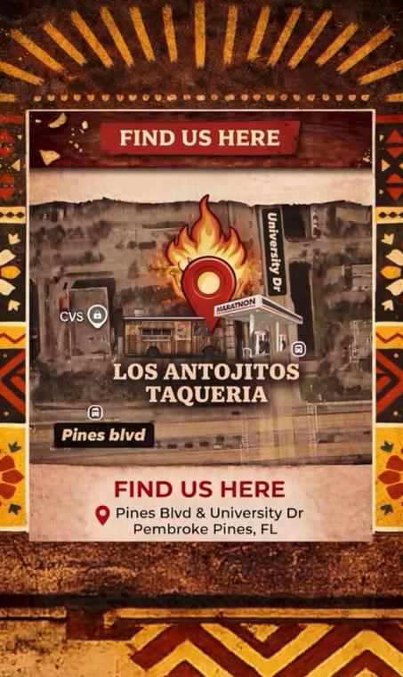Find Us Here ad creative for Los Antojitos